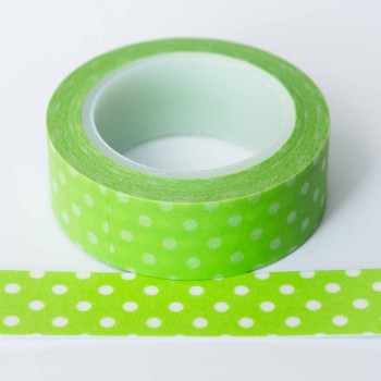 lime-green-and-white-polkadots-washi-tape